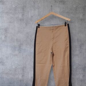 Club Monaco Tan and Black Cropped Pants